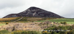 view of steep hill illustrating an article about walking the sugarloaf in county Wicklow